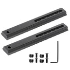 5.31 Inch Long 13 Slot Aluminum Adjustable Pitch Slotted Made Picatinny Rail with 2 T-Nuts & Screws 2 Wrench for Mlok Compatible (2-Pack)