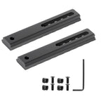 4.13 Inch Long 10 Slot Aluminum Adjustable Pitch Slotted Made Picatinny Rail with 2 T-Nuts & Screws 2 Wrench for Mlok Compatible (2-Pack)