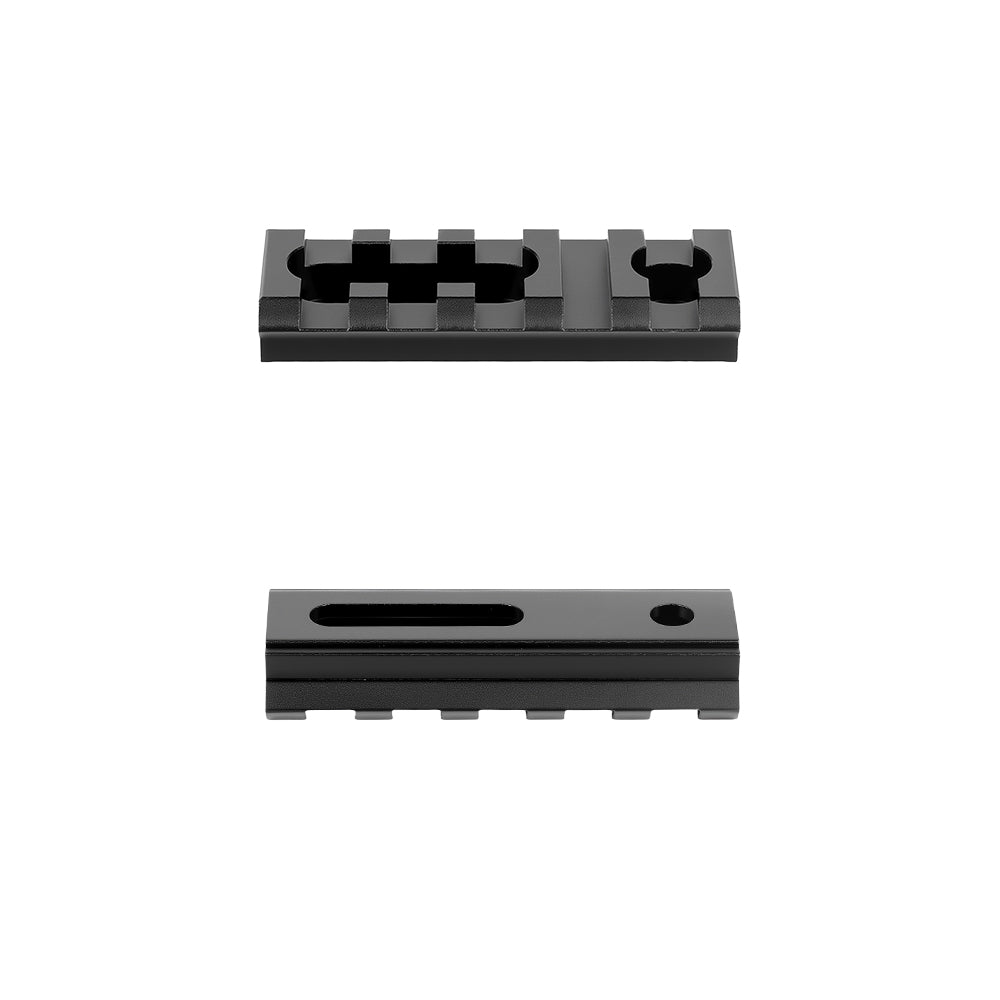 2.16 Inch Long 5 Slot Aluminum Adjustable Pitch Slotted Made Picatinny Rail with 2 T-Nuts & Screws 2 Wrench for Mlok Compatible (2-Pack)