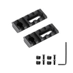 2.16 Inch Long 5 Slot Aluminum Adjustable Pitch Slotted Made Picatinny Rail with 2 T-Nuts & Screws 2 Wrench for Mlok Compatible (2-Pack)