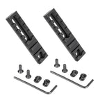 2.95 Inch Long 7 Slot Aluminum Adjustable Pitch Slotted Made Picatinny Rail with 2 T-Nuts & Screws 2 Wrench for Mlok Compatible (2-Pack)