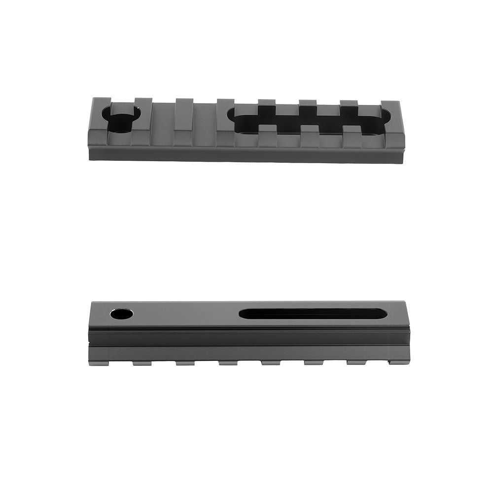 2.95 Inch Long 7 Slot Aluminum Adjustable Pitch Slotted Made Picatinny Rail with 2 T-Nuts & Screws 2 Wrench for Mlok Compatible (2-Pack)