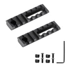 2.95 Inch Long 7 Slot Aluminum Adjustable Pitch Slotted Made Picatinny Rail with 2 T-Nuts & Screws 2 Wrench for Mlok Compatible (2-Pack)