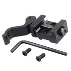 FRSF Quick Release Riser Mount, Aluminum, Black, 21mm Picatinny/Weaver Rail, Right Angle Adapter Base with Fast Detach Lever Lock