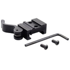 FRSF Quick Release Riser Mount, Aluminum, Black, 21mm Picatinny/Weaver Rail, Right Angle Adapter Base with Fast Detach Lever Lock