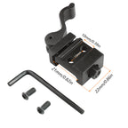 FRSF Quick Release Riser Mount, Aluminum, Black, 21mm Picatinny/Weaver Rail, Right Angle Adapter Base with Fast Detach Lever Lock