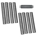 Picatinny Rail Covers 18-Slot – 8PCS Trapezoidal Polymer Anti-Slip Rail Protector Panels (Black / Tan / Green)