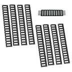 Picatinny Rail Covers 18-Slot – 8PCS Trapezoidal Polymer Anti-Slip Rail Protector Panels (Black / Tan / Green)