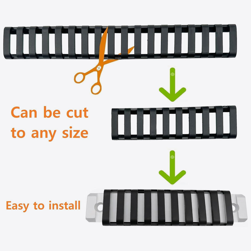 Picatinny Rail Covers 18-Slot – 8PCS Trapezoidal Polymer Anti-Slip Rail Protector Panels (Black / Tan / Green)