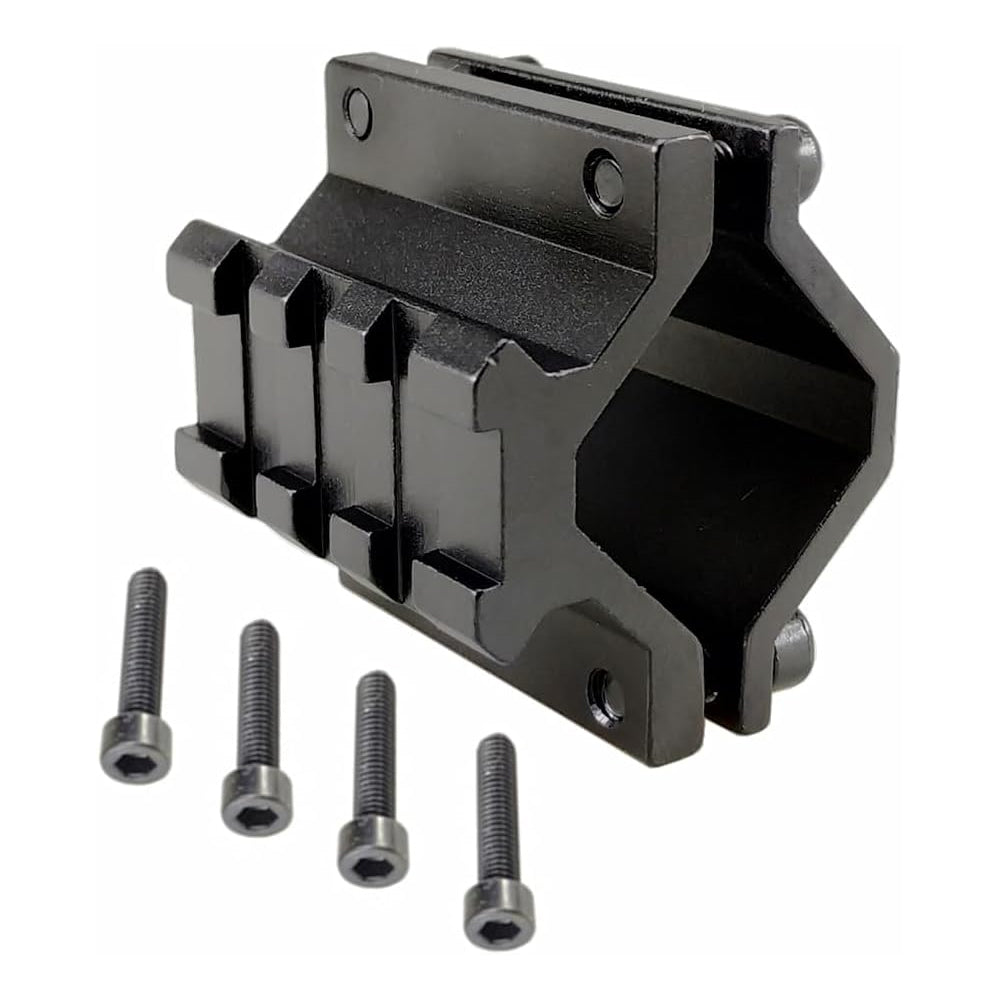Universal Barrel Mount with Single Picatinny Weaver Rail 3 Slot Diameter 20mm to 28mm for Flashlight