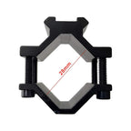 Universal Barrel Mount with Single Picatinny Weaver Rail 3 Slot Diameter 20mm to 28mm for Flashlight