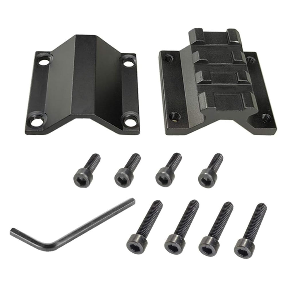 Universal Barrel Mount with Single Picatinny Weaver Rail 3 Slot Diameter 20mm to 28mm for Flashlight