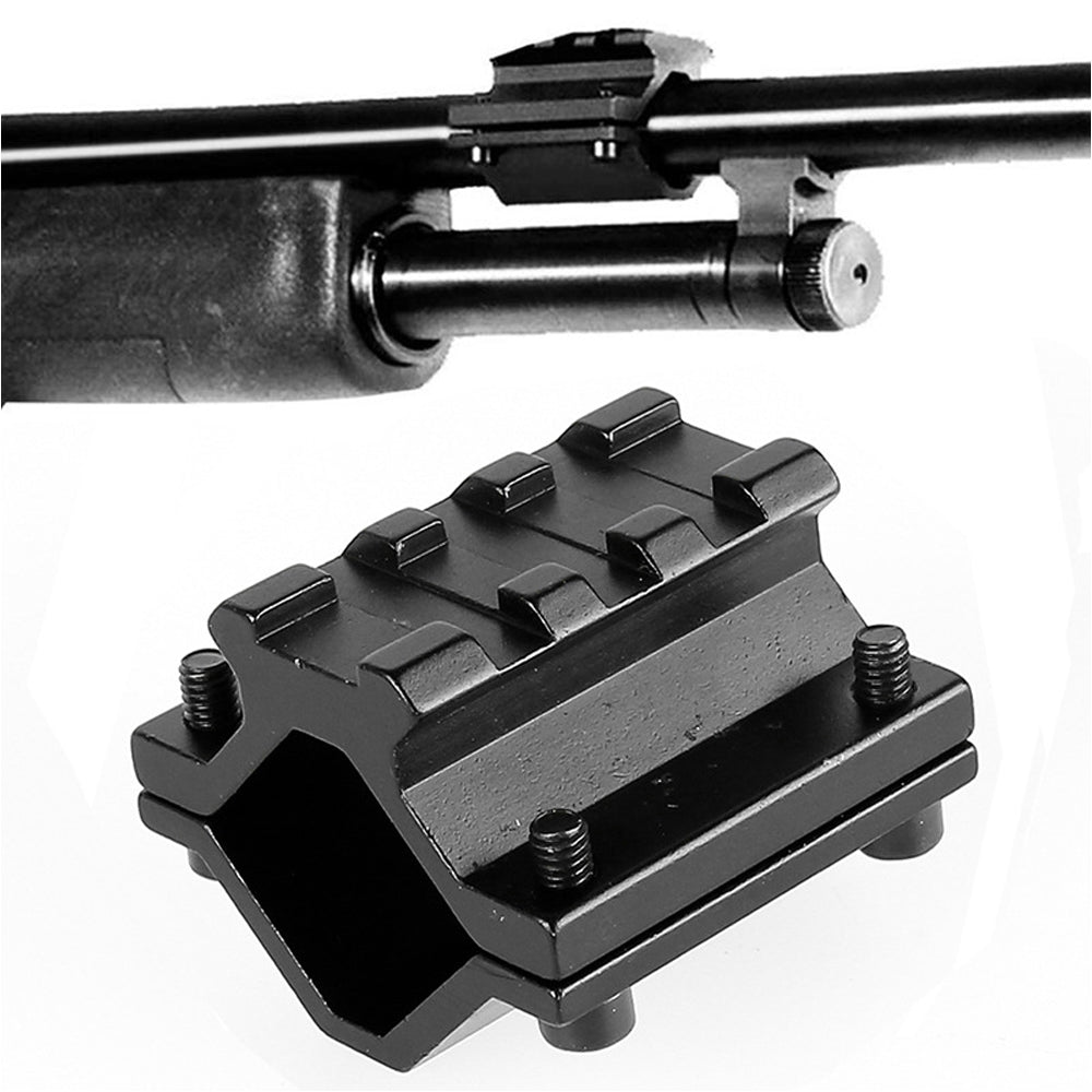 Universal Barrel Mount with Single Picatinny Weaver Rail 3 Slot Diameter 20mm to 28mm for Flashlight