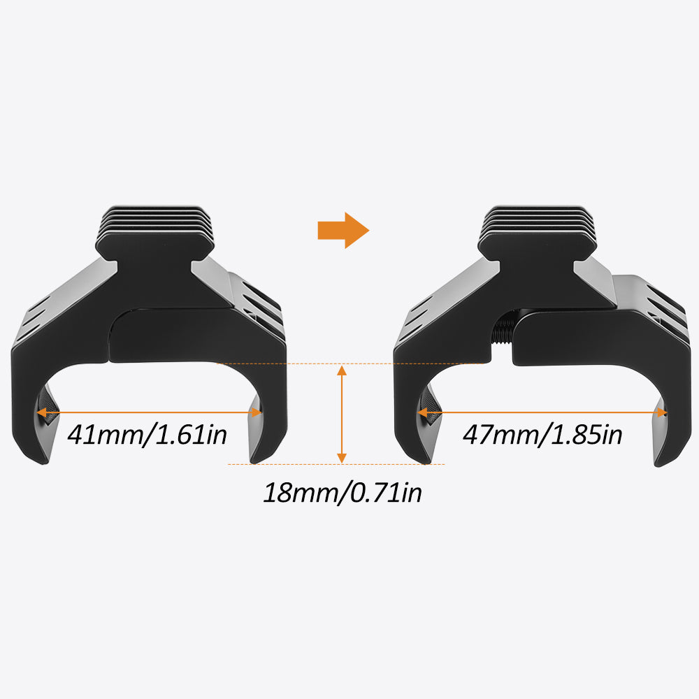 Double Barrel Shotgun Mount with 5-Slot 20mm Picatinny Rail – Tactical Laser & Flashlight Clamp (2-Piece)