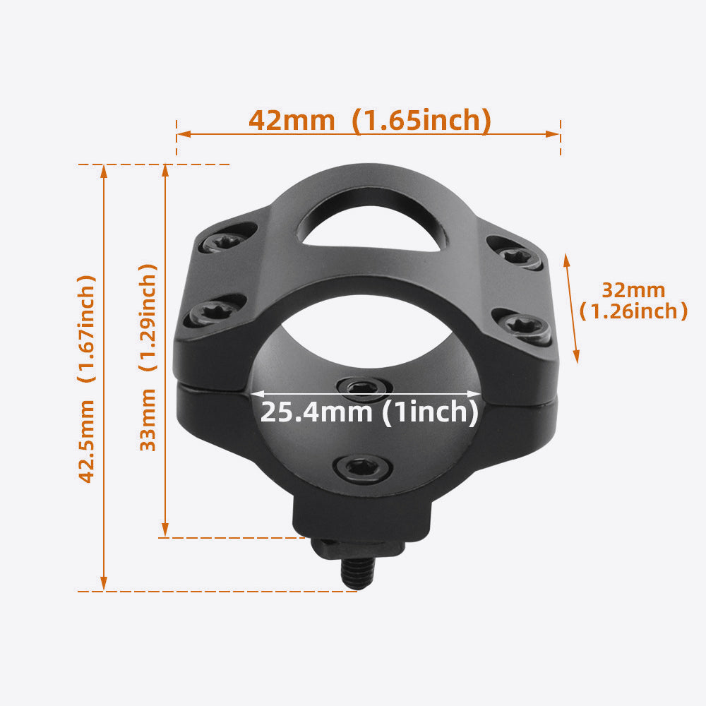 Flashlight Mount 1 inch M-Lok Light Mount Compatible with MLok Rail Systems