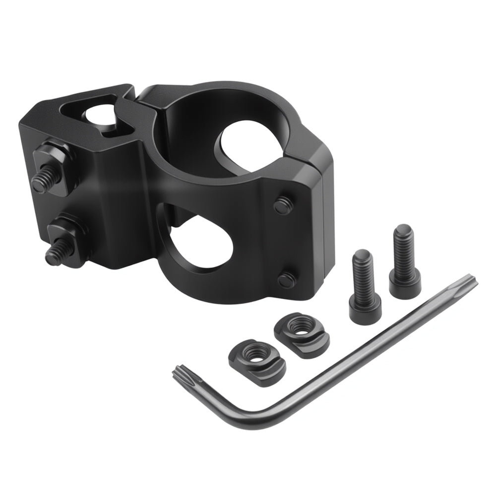 25.4mm  Diameter Scope Ring Holder Mount Flashlight Clip Clamping Fit M-lok Handguard Rail_Black Color