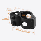 25.4mm  Diameter Scope Ring Holder Mount Flashlight Clip Clamping Fit M-lok Handguard Rail_Black Color