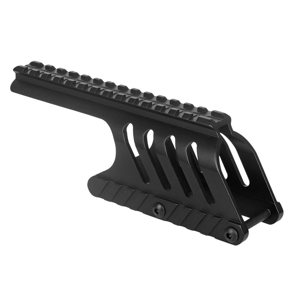 Shotgun Saddle Mount Scope Base for Remington 870 & 870 DM 12 Gauge Pump, Lightweight Skeleton Sidewall Weight Reduced Picatinny Rail Optic Saddle Mount