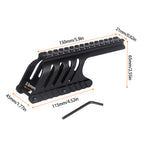 Shotgun Saddle Mount Scope Base for Remington 870 & 870 DM 12 Gauge Pump, Lightweight Skeleton Sidewall Weight Reduced Picatinny Rail Optic Saddle Mount