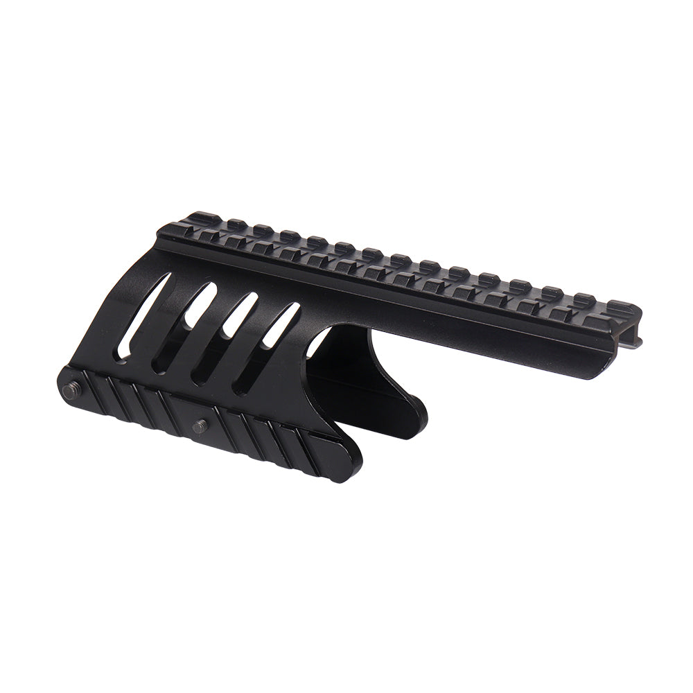 Shotgun Saddle Mount Scope Base for Remington 870 & 870 DM 12 Gauge Pump, Lightweight Skeleton Sidewall Weight Reduced Picatinny Rail Optic Saddle Mount
