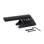 Shotgun Saddle Mount Scope Base for Remington 870 & 870 DM 12 Gauge Pump, Lightweight Skeleton Sidewall Weight Reduced Picatinny Rail Optic Saddle Mount