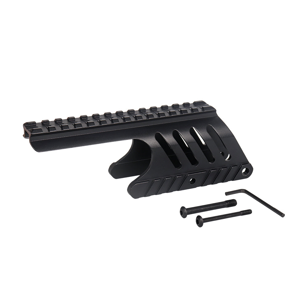 Shotgun Saddle Mount Scope Base for Remington 870 & 870 DM 12 Gauge Pump, Lightweight Skeleton Sidewall Weight Reduced Picatinny Rail Optic Saddle Mount