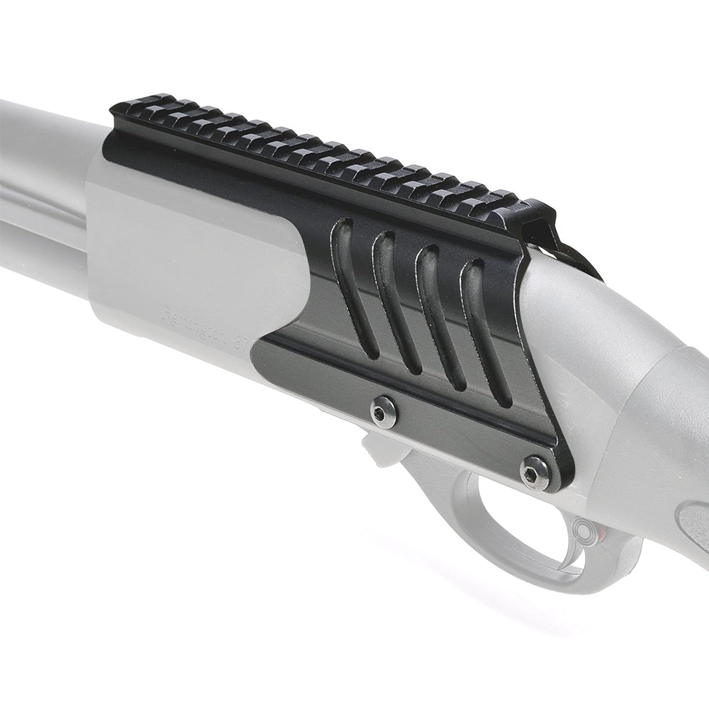 Shotgun Saddle Mount Scope Base for Remington 870 & 870 DM 12 Gauge Pump, Lightweight Skeleton Sidewall Weight Reduced Picatinny Rail Optic Saddle Mount
