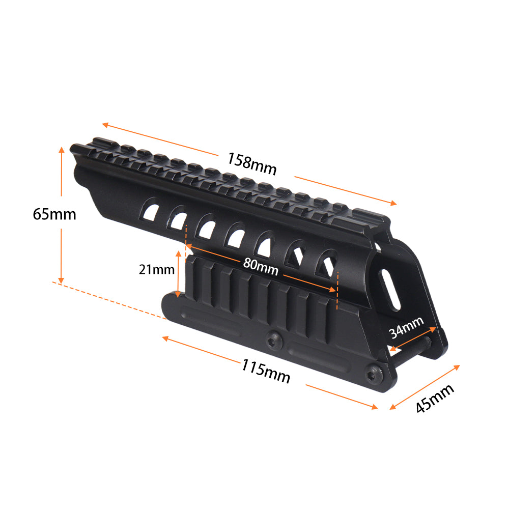 Shotgun Saddle Mount Scope Base for Remington 870 & 870 DM 12 Gauge Pump, Lightweight Skeleton Sidewall Weight Reduced Picatinny Rail Optic Saddle Mount