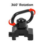 QD Sling Swivel Mount Push Button 1-1/4" 20mm Weaver or Picatinny Rail Mounted Quick Release Sling Ring Set Adapter Hunting