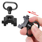 QD Sling Swivel Mount Push Button 1-1/4" 20mm Weaver or Picatinny Rail Mounted Quick Release Sling Ring Set Adapter Hunting