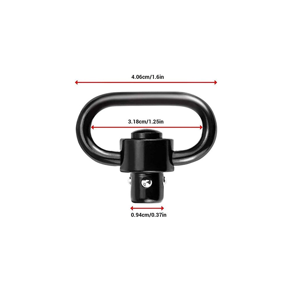 QD Sling Swivel Mount Push Button 1-1/4" 20mm Weaver or Picatinny Rail Mounted Quick Release Sling Ring Set Adapter Hunting